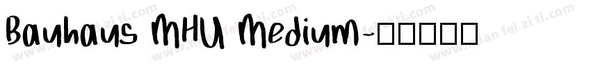 Bauhaus MHU Medium字体转换
